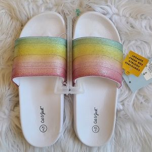 NWT Cat & Jack Rainbow Slides